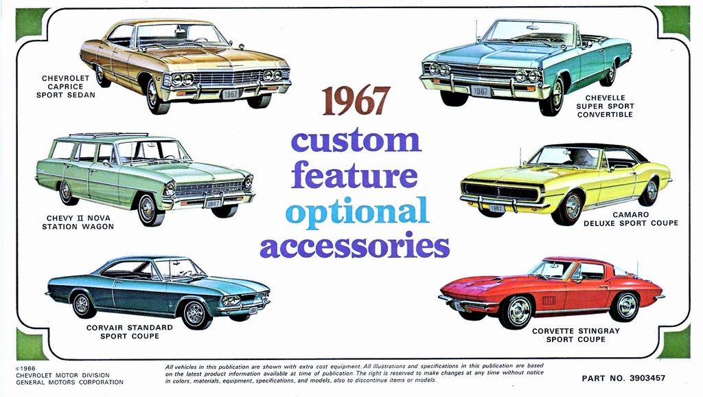 1967 Chevrolet Accessories Foldout